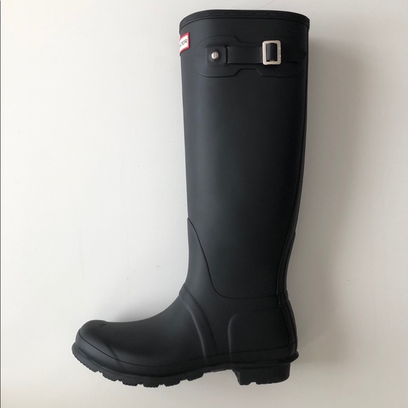Hunter original tall rain boots black matte 9 - Picture 8 of 12